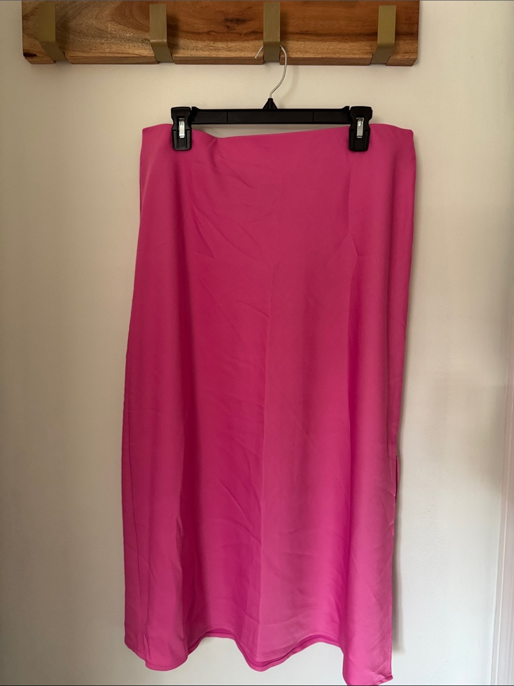 a new day Bright Pink Midi Skirt